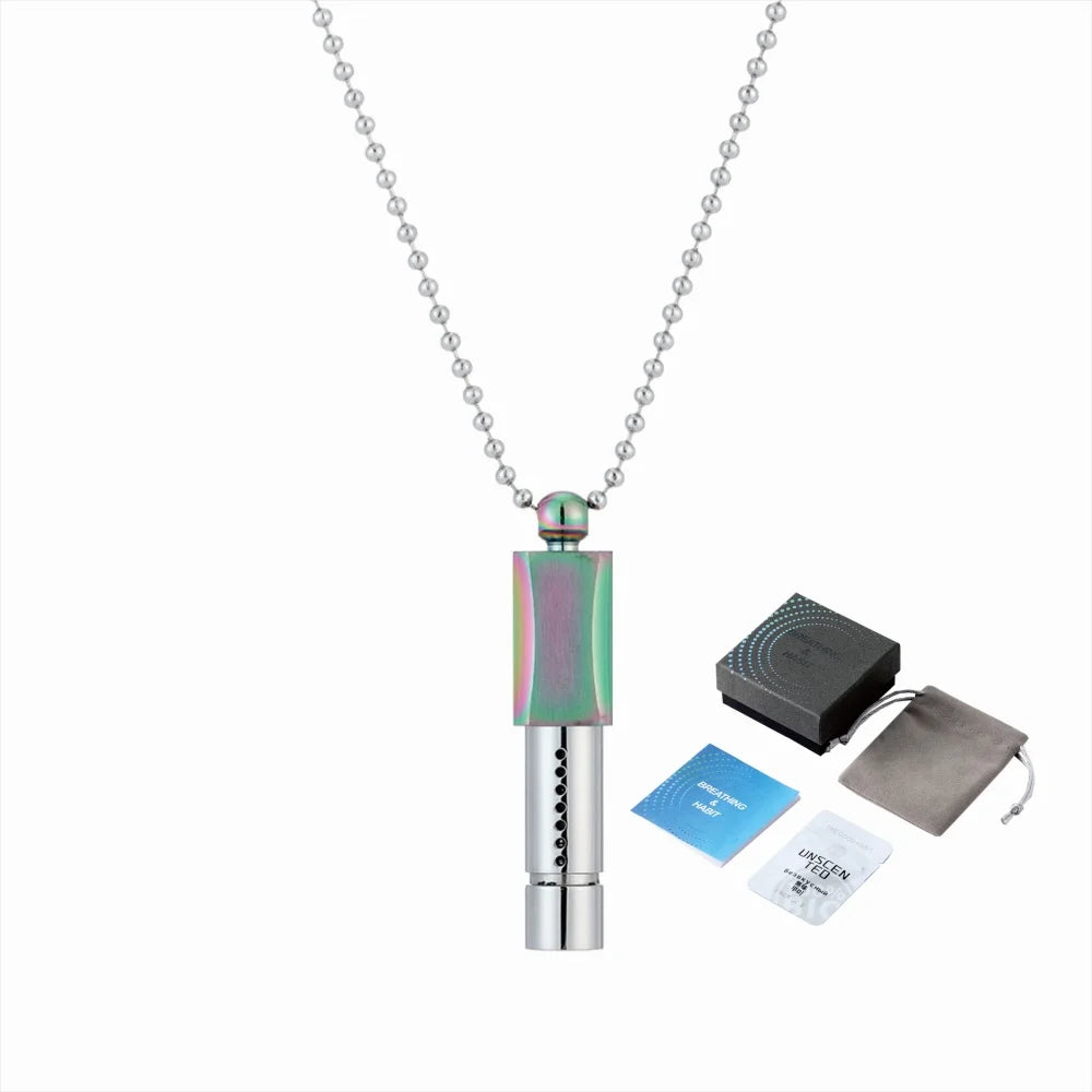 Meditation Whistle Necklace with Enhanced Breathing Resistance, Cotton Core Aromatherapy, and Stress Relief Accessory Gift