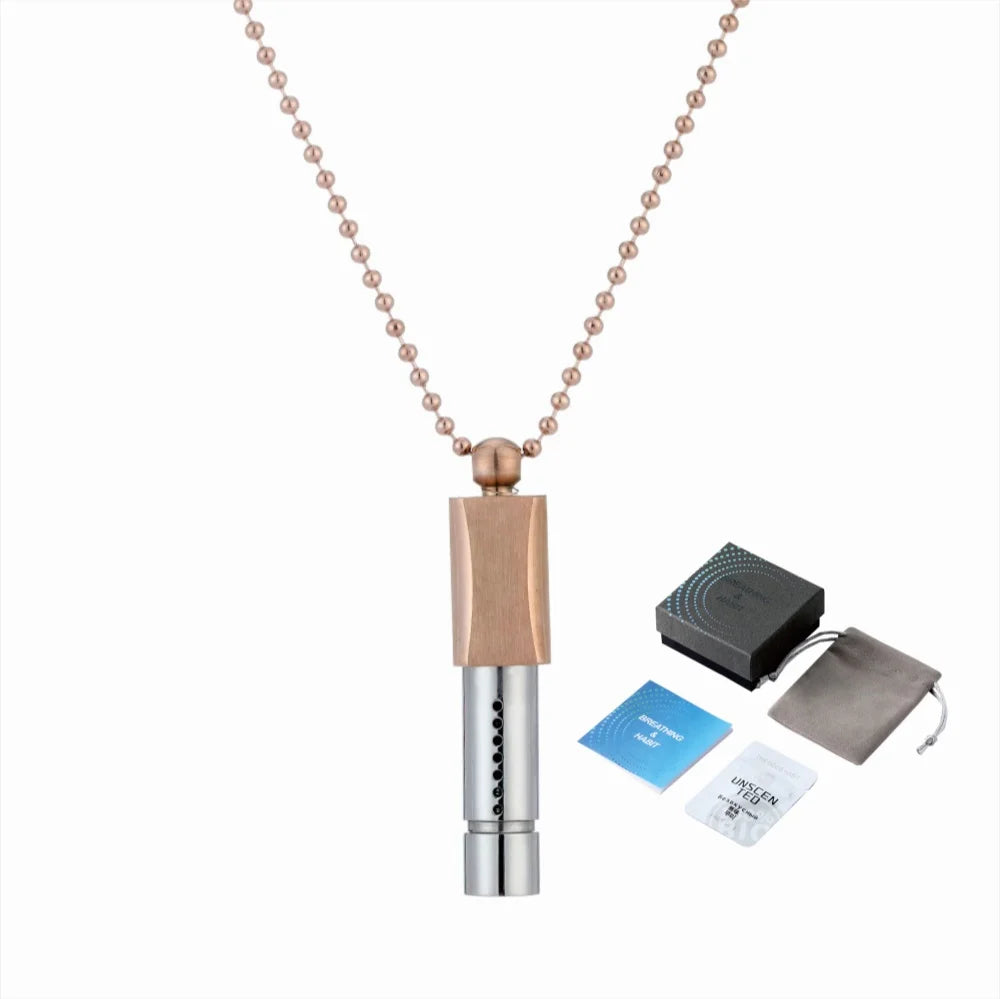 Meditation Whistle Necklace with Enhanced Breathing Resistance, Cotton Core Aromatherapy, and Stress Relief Accessory Gift